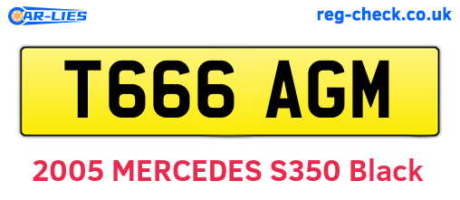 T666AGM are the vehicle registration plates.