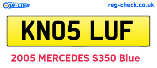 KN05LUF are the vehicle registration plates.