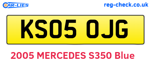 KS05OJG are the vehicle registration plates.