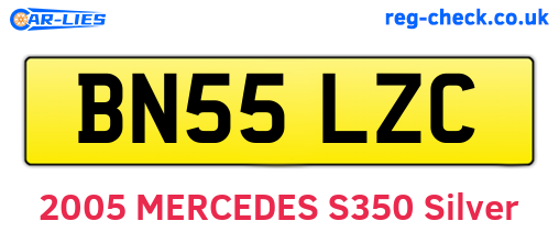 BN55LZC are the vehicle registration plates.