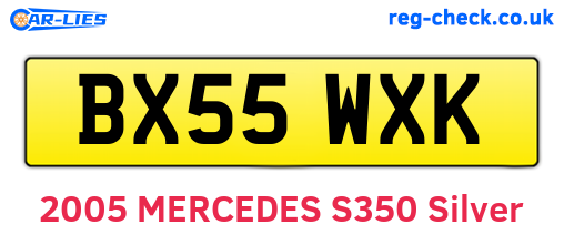 BX55WXK are the vehicle registration plates.