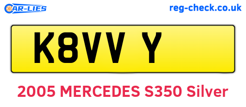 K8VVY are the vehicle registration plates.