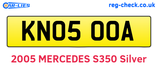 KN05OOA are the vehicle registration plates.