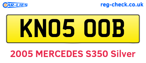 KN05OOB are the vehicle registration plates.