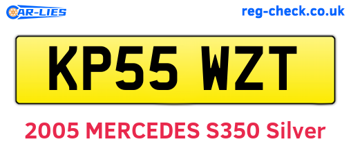 KP55WZT are the vehicle registration plates.