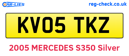 KV05TKZ are the vehicle registration plates.