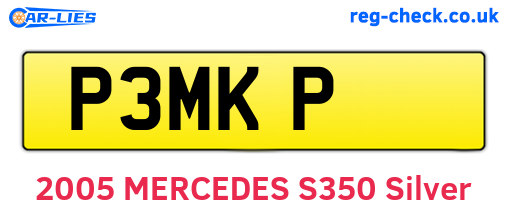 P3MKP are the vehicle registration plates.