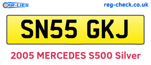 SN55GKJ are the vehicle registration plates.