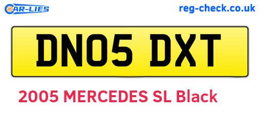 DN05DXT are the vehicle registration plates.