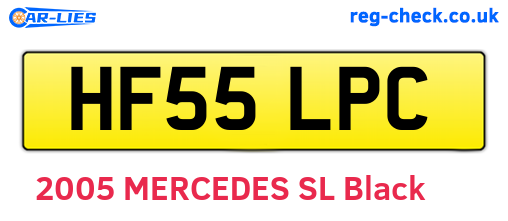 HF55LPC are the vehicle registration plates.