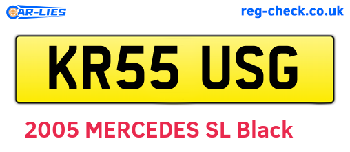 KR55USG are the vehicle registration plates.