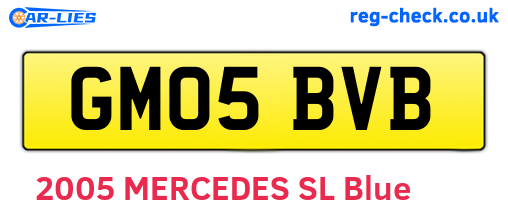 GM05BVB are the vehicle registration plates.