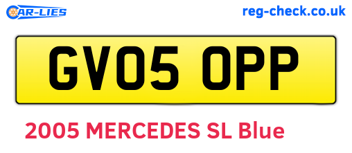 GV05OPP are the vehicle registration plates.