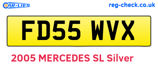 FD55WVX are the vehicle registration plates.
