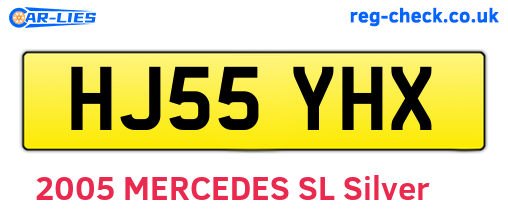 HJ55YHX are the vehicle registration plates.