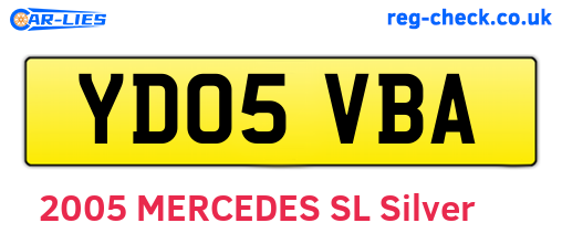 YD05VBA are the vehicle registration plates.