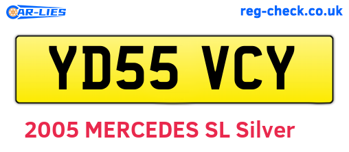 YD55VCY are the vehicle registration plates.
