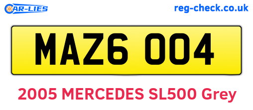 MAZ6004 are the vehicle registration plates.