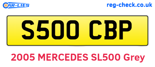 S500CBP are the vehicle registration plates.