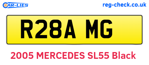 R28AMG are the vehicle registration plates.