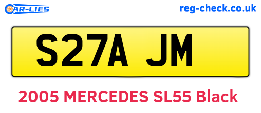 S27AJM are the vehicle registration plates.