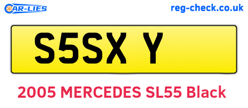 S5SXY are the vehicle registration plates.