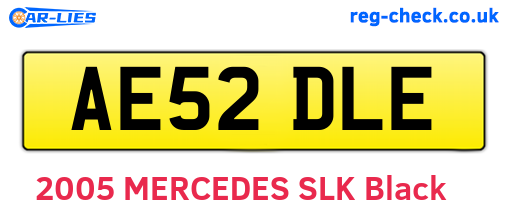 AE52DLE are the vehicle registration plates.