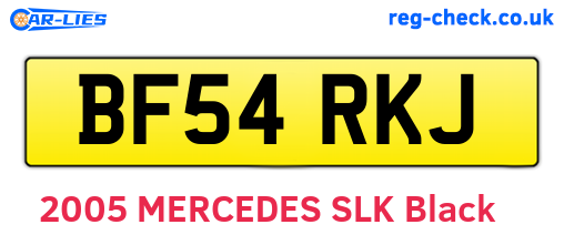 BF54RKJ are the vehicle registration plates.