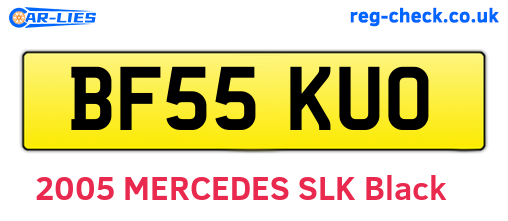 BF55KUO are the vehicle registration plates.
