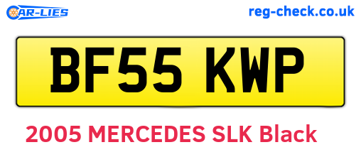 BF55KWP are the vehicle registration plates.