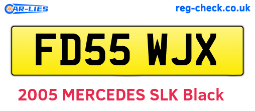 FD55WJX are the vehicle registration plates.