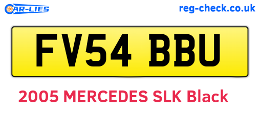FV54BBU are the vehicle registration plates.