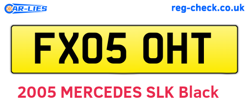 FX05OHT are the vehicle registration plates.