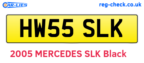 HW55SLK are the vehicle registration plates.
