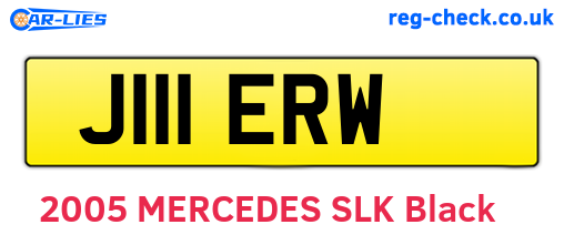 J111ERW are the vehicle registration plates.