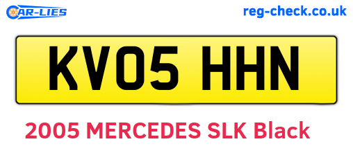 KV05HHN are the vehicle registration plates.