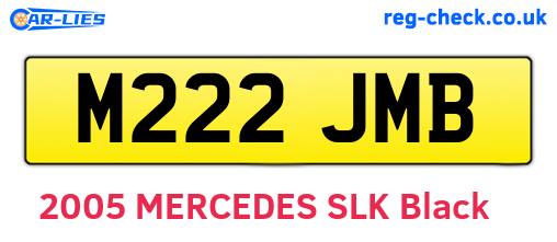 M222JMB are the vehicle registration plates.