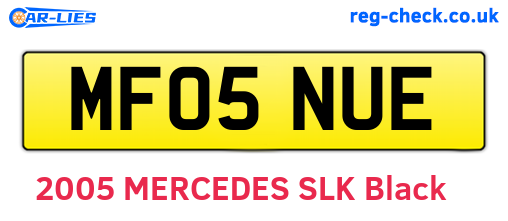 MF05NUE are the vehicle registration plates.