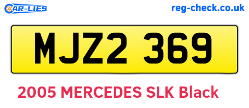 MJZ2369 are the vehicle registration plates.