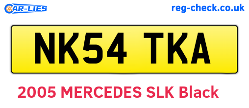 NK54TKA are the vehicle registration plates.