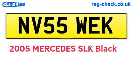 NV55WEK are the vehicle registration plates.