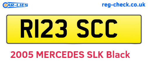 R123SCC are the vehicle registration plates.