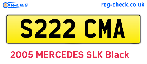 S222CMA are the vehicle registration plates.