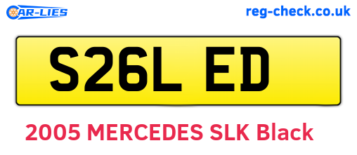 S26LED are the vehicle registration plates.