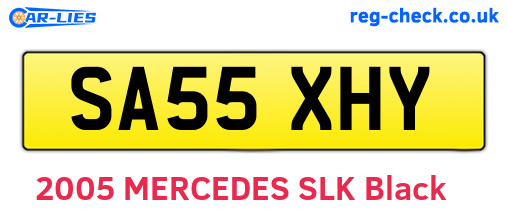 SA55XHY are the vehicle registration plates.
