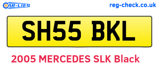 SH55BKL are the vehicle registration plates.