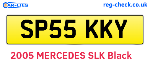 SP55KKY are the vehicle registration plates.