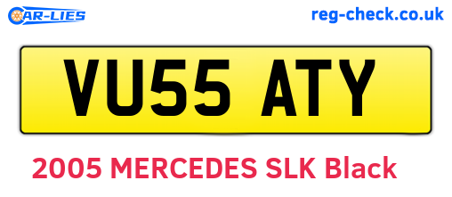 VU55ATY are the vehicle registration plates.