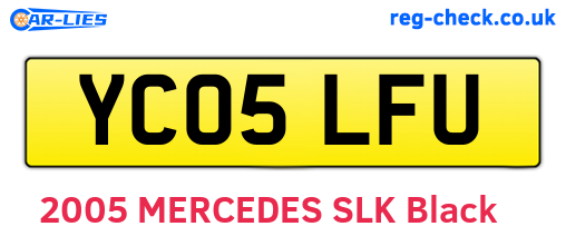 YC05LFU are the vehicle registration plates.