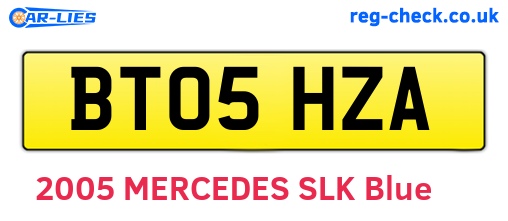 BT05HZA are the vehicle registration plates.